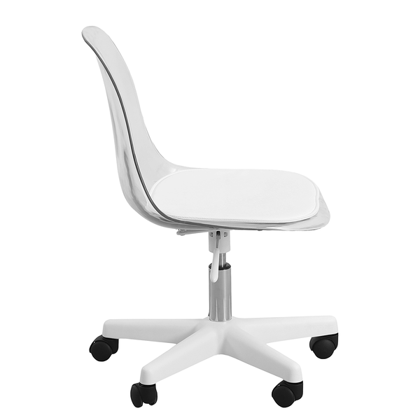 Bürostuhl Quek - Durchsichtig - Kunstleder - Eisen - Polycarbonat - 52 x 74 x 47 cm