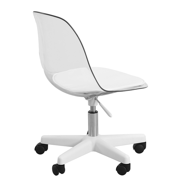 Bürostuhl Quek - Durchsichtig - Kunstleder - Eisen - Polycarbonat - 52 x 74 x 47 cm