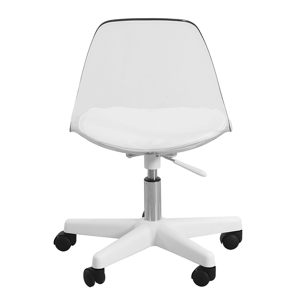 Bürostuhl Quek - Durchsichtig - Kunstleder - Eisen - Polycarbonat - 52 x 74 x 47 cm