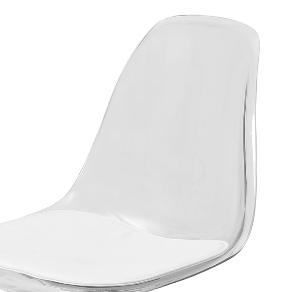 Bürostuhl Quek - Durchsichtig - Kunstleder - Eisen - Polycarbonat - 52 x 74 x 47 cm