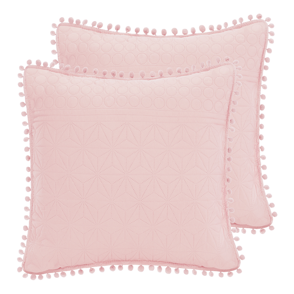 Kissenhülle Ladore 2er-Set - Polyester - Hellrosa - 45 x 45 cm