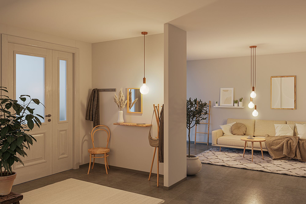 LED-Leuchtmittel White Lampion Typ A - Glas - Weiß