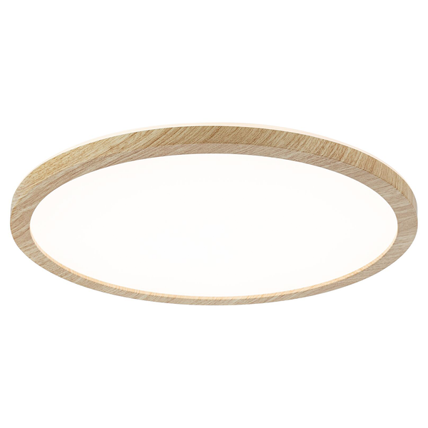 LED-Deckenleuchte Atria Shine Rund Oak - Kunststoff / Eiche Optik - Braun - 1-flammig - Durchmesser: 29 cm - Warmweiß