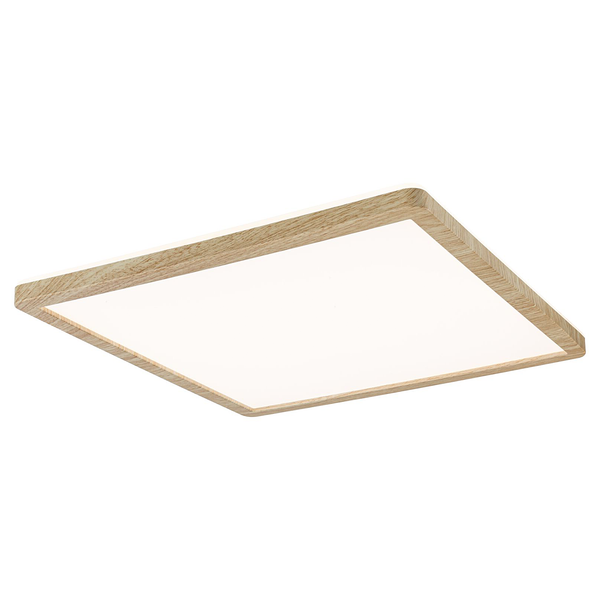 LED-Deckenleuchte Atria Shine Oak - Kunststoff / Eiche Optik - Braun - 1-flammig - Warmweiß