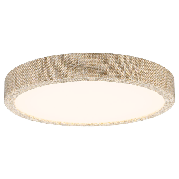 LED-Deckenleuchte Cosara Typ A - Kunststoff / Textil - Beige - 1-flammig - Beige