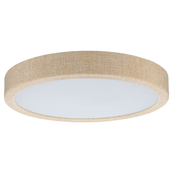 LED-Deckenleuchte Cosara Typ A - Kunststoff / Textil - Beige - 1-flammig - Beige