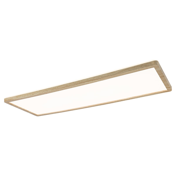 LED-Deckenleuchte Atria Shine Oak - Kunststoff / Eiche Optik - Braun - 1-flammig - Warmweiß