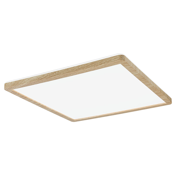 LED-Deckenleuchte Atria Shine Oak - Kunststoff / Eiche Optik - Braun - 1-flammig - Universalweiß