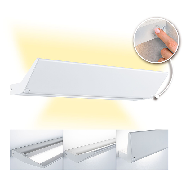 LED-Wandleuchte Ranva Typ A - Metall - Weiß - 1-flammig - Weiß