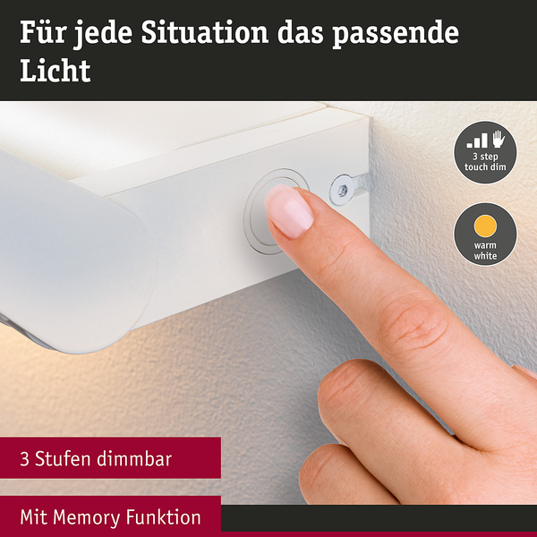 LED-Wandleuchte Ranva Typ A - Metall - Weiß - 1-flammig - Weiß