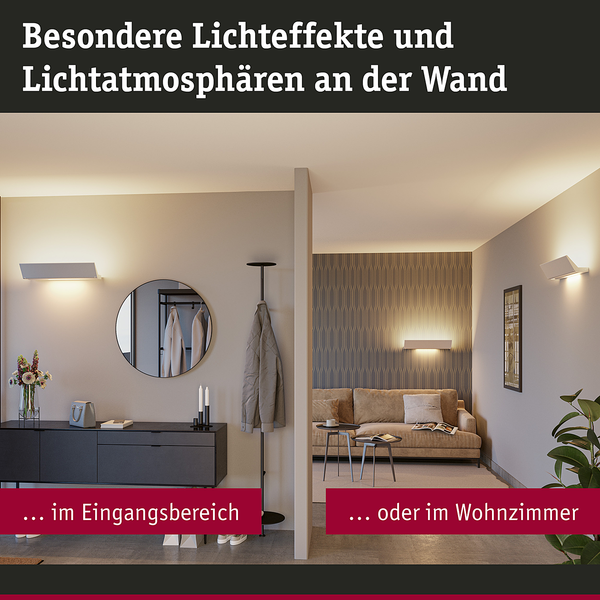 LED-Wandleuchte Ranva Typ A - Metall - Weiß - 1-flammig - Weiß