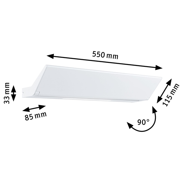 LED-Wandleuchte Ranva Typ A - Metall - Weiß - 1-flammig - Weiß