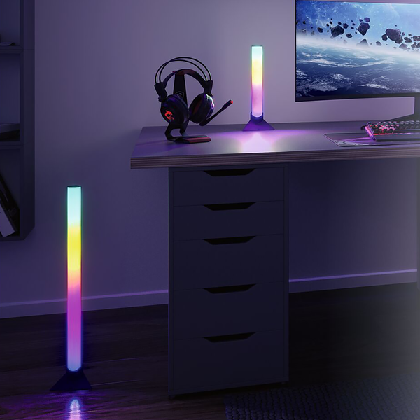Standfuß LED-Entertain Lightbar 2er Set - Kunststoff / Metall - Schwarz