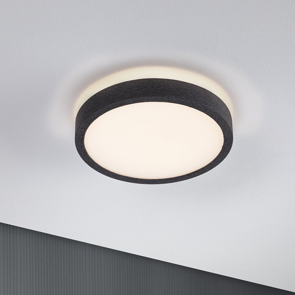 LED-Deckenleuchte Cosara Typ A - Kunststoff / Textil - Grau - 1-flammig - Grau