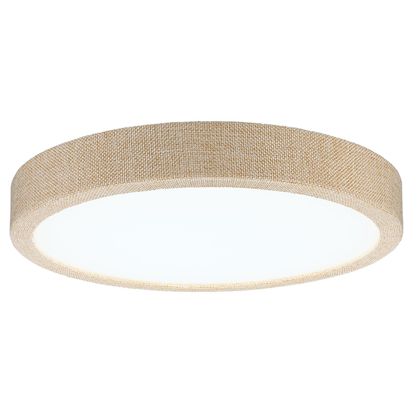 LED-Deckenleuchte Cosara Typ B - Kunststoff / Textil - Beige - 1-flammig - Beige
