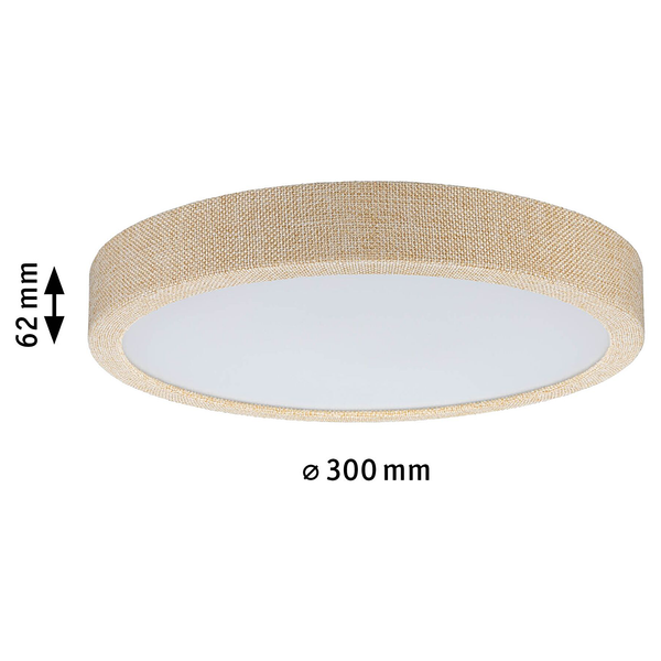 LED-Deckenleuchte Cosara Typ B - Kunststoff / Textil - Beige - 1-flammig - Beige