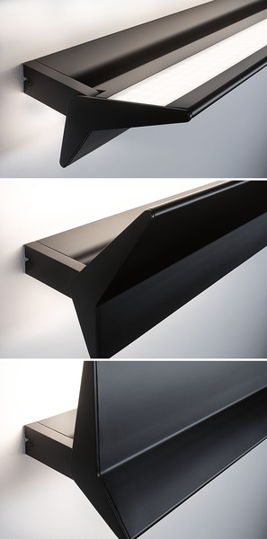 LED-Wandleuchte Stine Typ A - Metall   Schwarz - 1-flammig - Schwarz