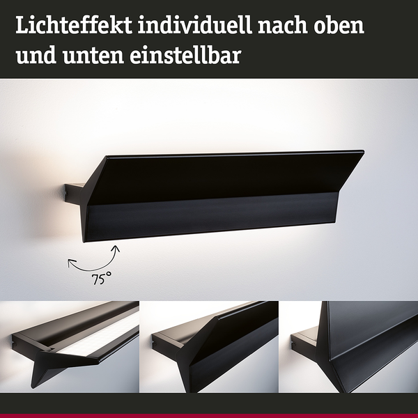 LED-Wandleuchte Stine Typ A - Metall   Schwarz - 1-flammig - Schwarz