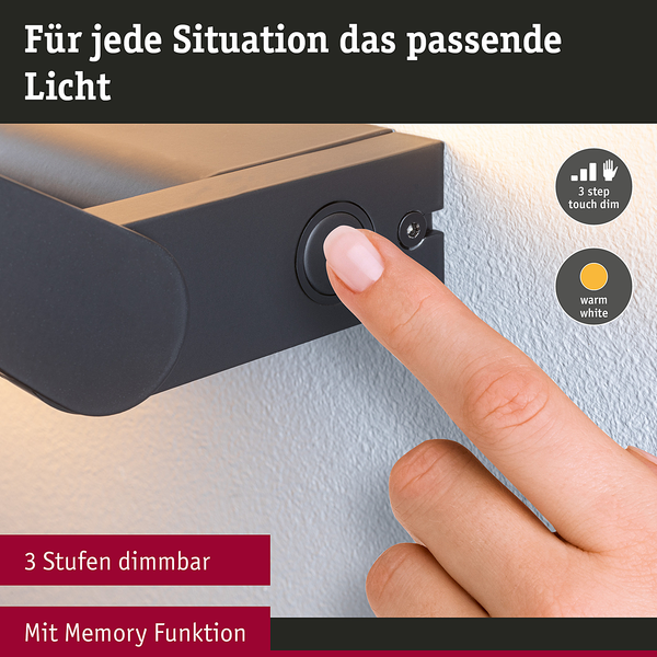 LED-Wandleuchte Stine Typ A - Metall   Schwarz - 1-flammig - Schwarz