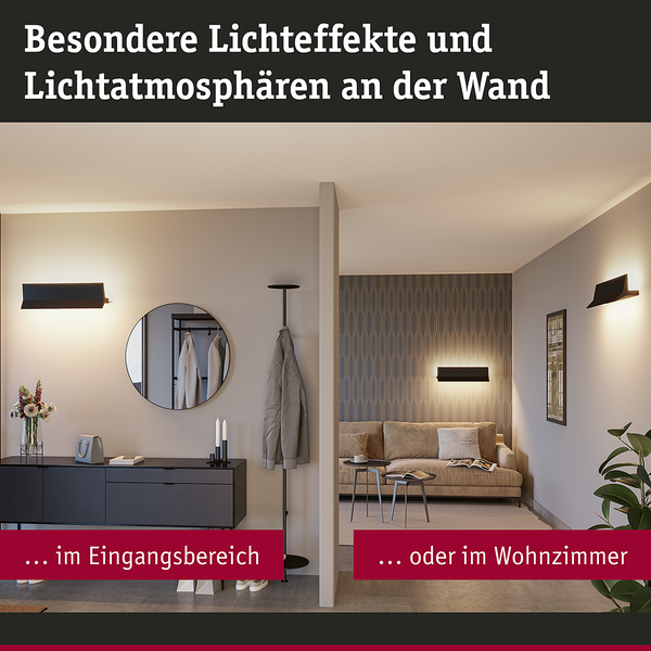 LED-Wandleuchte Stine Typ A - Metall   Schwarz - 1-flammig - Schwarz