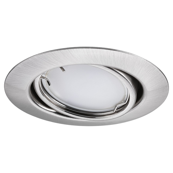 LED-Einbauleuchte Coin 3er-Set Dimmbar - Metall - Grau - 1-flammig - Grau