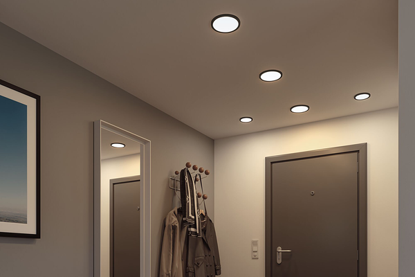 LED-Panel Areo VariFit Typ B - Kunststoff - Schwarz - 1-flammig - 18 x 18 cm