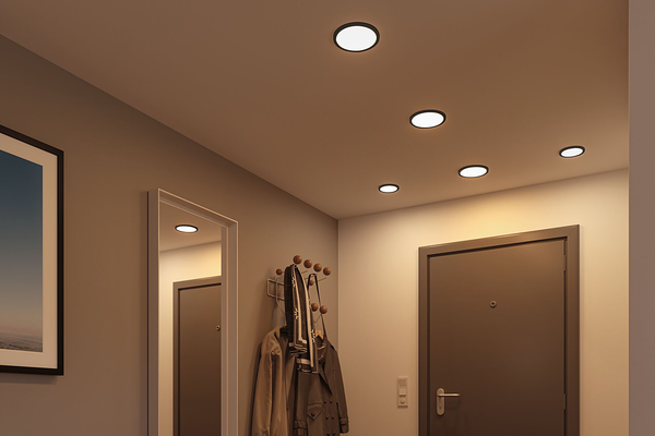 LED-Panel Areo VariFit Typ A - Kunststoff - Schwarz - 1-flammig - 12 x 12 cm