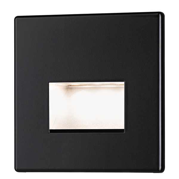 LED-Einbauleuchte Edge Quadro - Kunststoff - Schwarz - 1-flammig - Schwarz