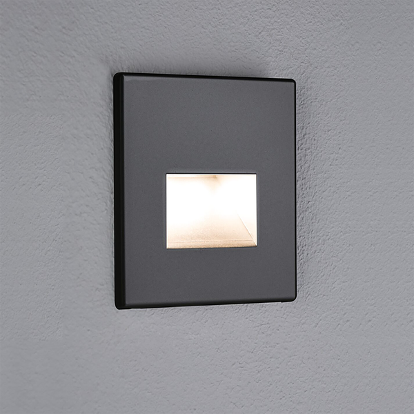 LED-Einbauleuchte Edge Quadro - Kunststoff - Schwarz - 1-flammig - Schwarz