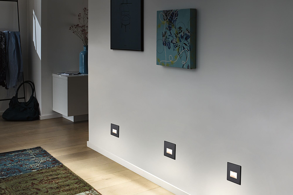 LED-Einbauleuchte Edge Quadro - Kunststoff - Schwarz - 1-flammig - Schwarz