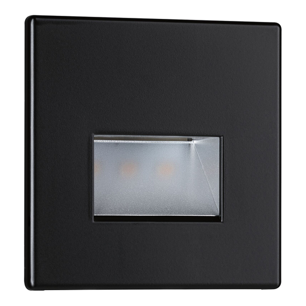 LED-Einbauleuchte Edge Quadro - Kunststoff - Schwarz - 1-flammig - Schwarz