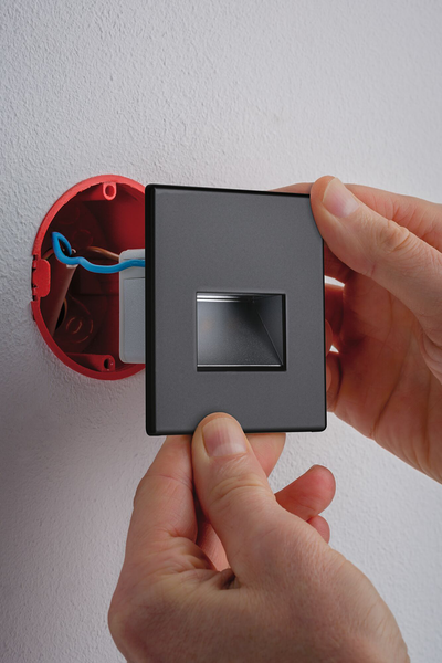 LED-Einbauleuchte Edge Quadro - Kunststoff - Schwarz - 1-flammig - Schwarz