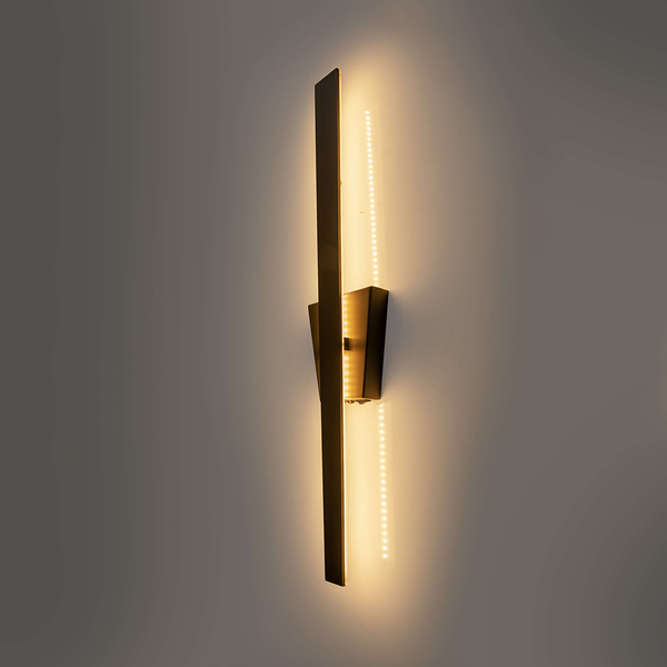 Wandleuchte Trevor - Aluminium / Acrylglas - Schwarz