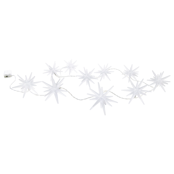 LED-Lichterkette Sterne - Polyester PVC - Weiß