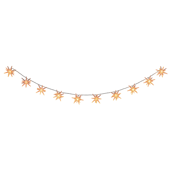 LED-Lichterkette Sterne - Polyester PVC - Weiß