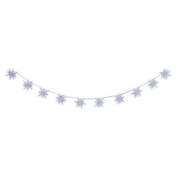 LED-Lichterkette Sterne - Polyester PVC - Weiß
