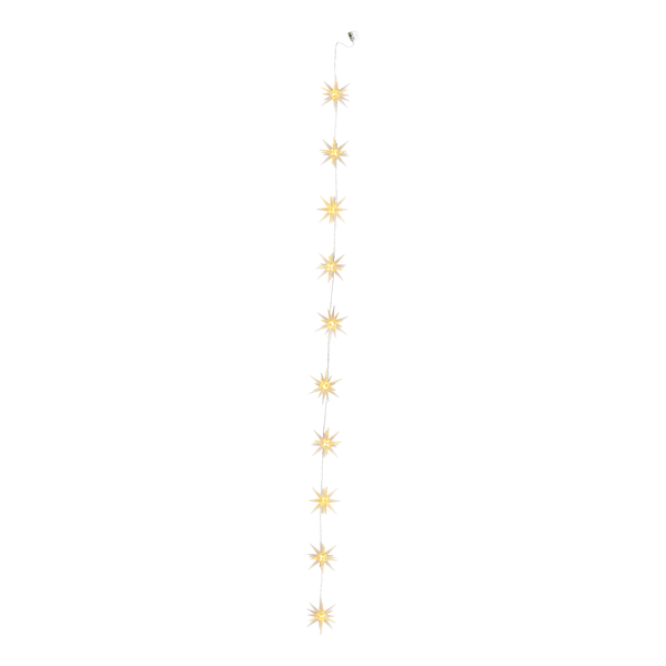 LED-Lichterkette Sterne - Polyester PVC - Weiß