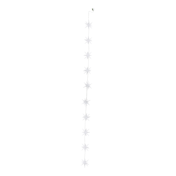 LED-Lichterkette Sterne - Polyester PVC - Weiß
