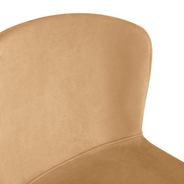 Polsterstuhl MOUZON 2er-Set - Samt Walli: Karamell - Schwarz