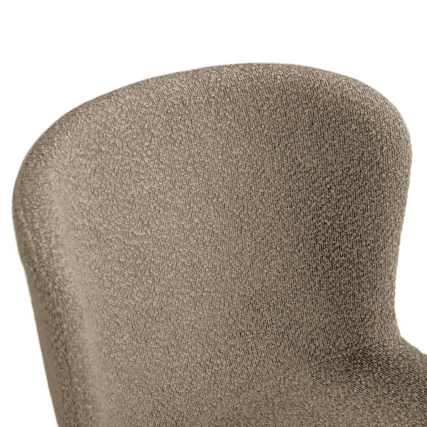 Polsterstuhl MOUZON 2er-Set - Bouclé Stoff Holma: Sand - Schwarz