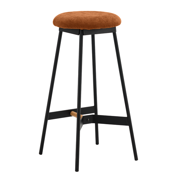 Barhocker Pirmil - Cordstoff Lyana: Rost