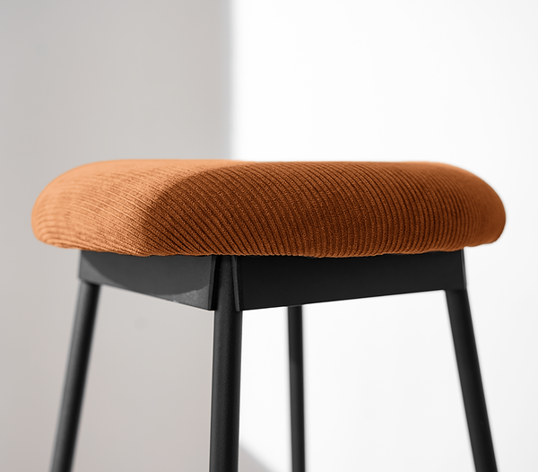 Barhocker Pirmil - Cordstoff Lyana: Rost