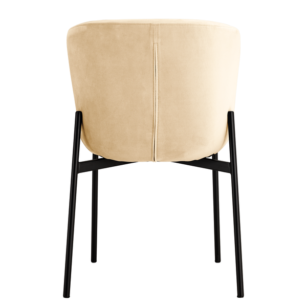 Polsterstuhl MOUZON 2er-Set - Samt Walli: Beige - Schwarz