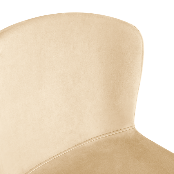 Polsterstuhl MOUZON 2er-Set - Samt Walli: Beige - Schwarz