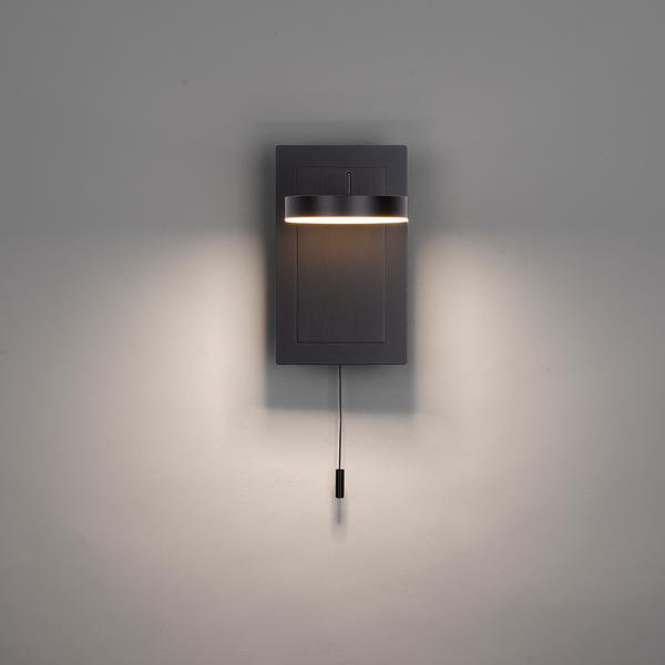 Wandleuchte Siloma - Aluminium / Stahl - 1-flammig