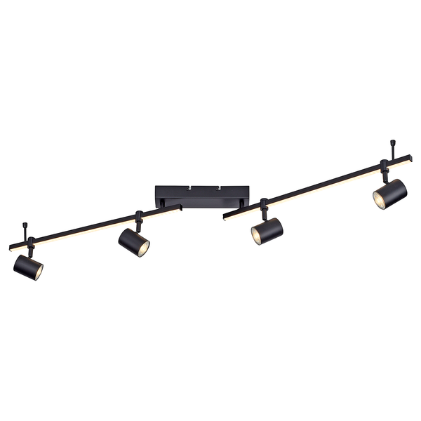 Deckenleuchte Barik - Eisen, Aluminium / Polycarbonat - 5-flammig - Flammenanzahl: 5