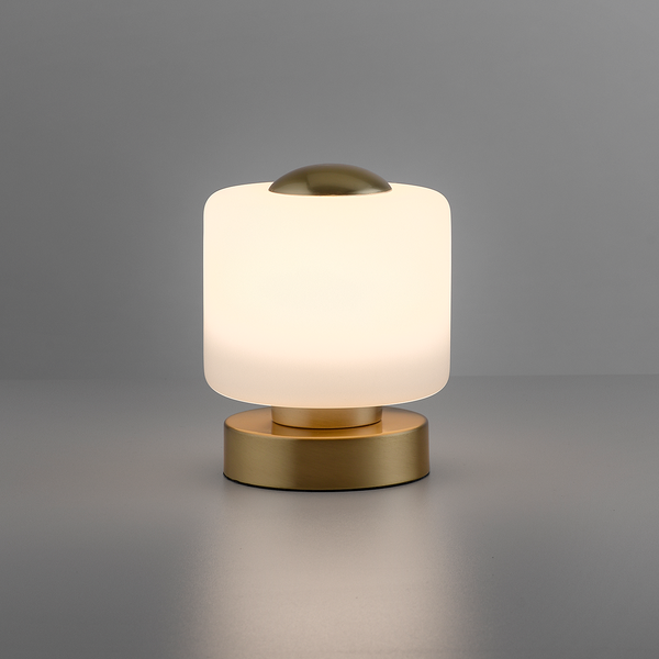 Tischleuchte Bota - Milchglas / Eisen - 1-flammig - Messing