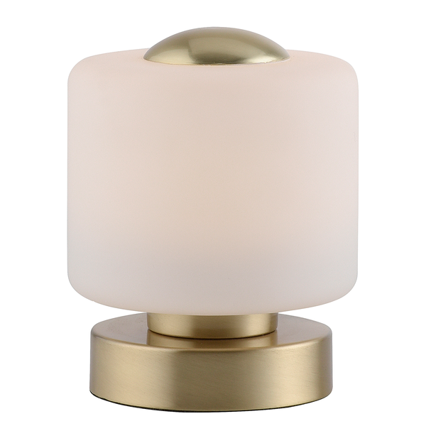 Tischleuchte Bota - Milchglas / Eisen - 1-flammig - Messing