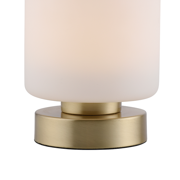 Tischleuchte Bota - Milchglas / Eisen - 1-flammig - Messing