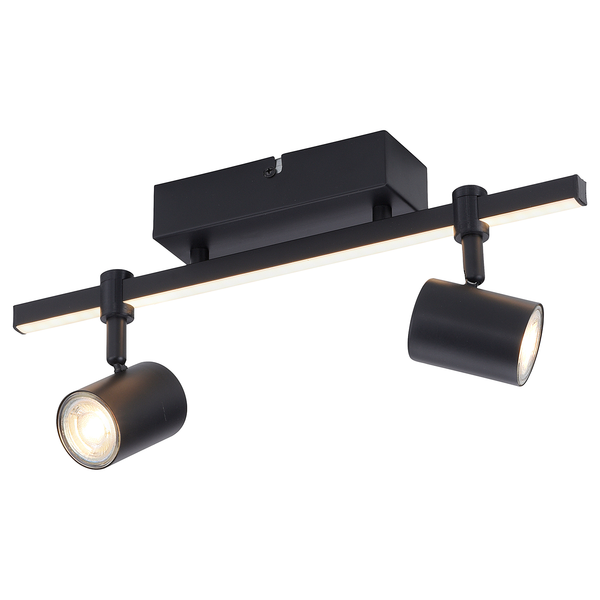 Deckenleuchte Barik - Eisen, Aluminium / Polycarbonat - 3-flammig - Flammenanzahl: 3